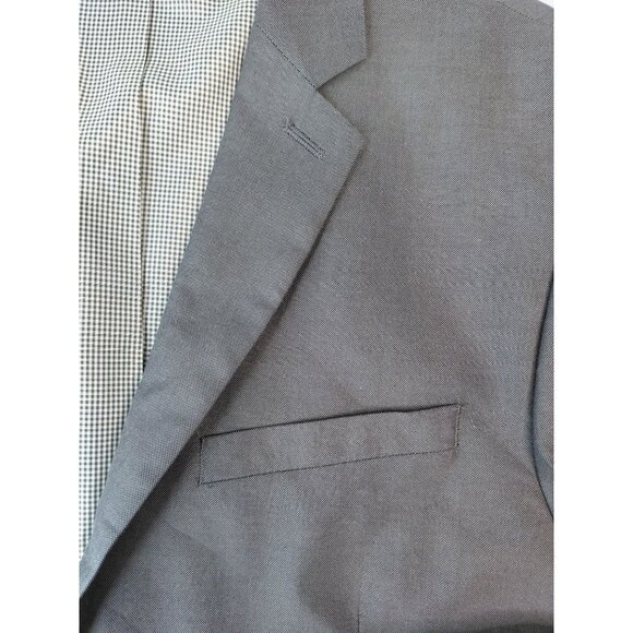 Express Men's Extra Slim Fit Suit 33/30 Gray Cotton Blend Blazer & Pants Set - Picture 15 of 16